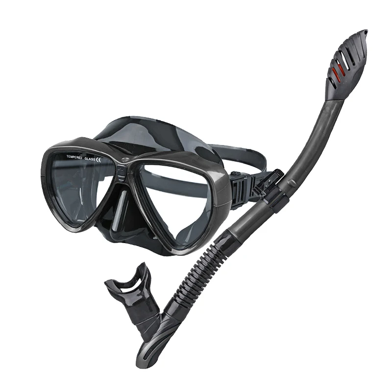 Aloma Anti-Fog Dry Snorkel Set Fashionable Colorful Silicone Diving Gear for Adults Free Breathing Equipment for Scuba Swimming