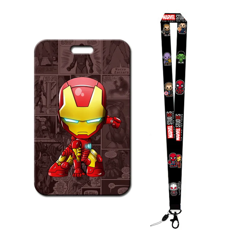 Custom Lanyards Id Card Badge Holder Neck Strap Printed Logo Polyester Anime Hero Spiderman Lanyard Popular