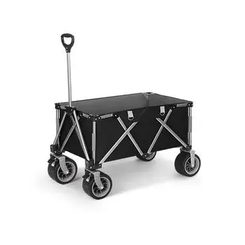 2024 New Electric Folding Camping Wagon Cart Outdoor Picnic Beach Trail Cart with Platform OEM Customizable