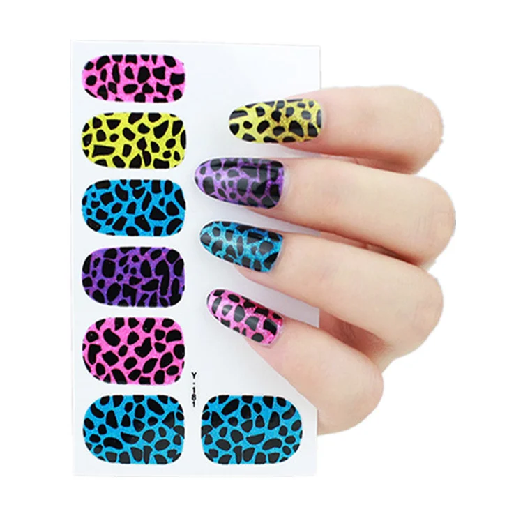 Yaeshii Wholesale Non-toxic Popular Special Pattern Nail Stickers Professional Nail Wraps Sticker Art Decorations Transfer Decal