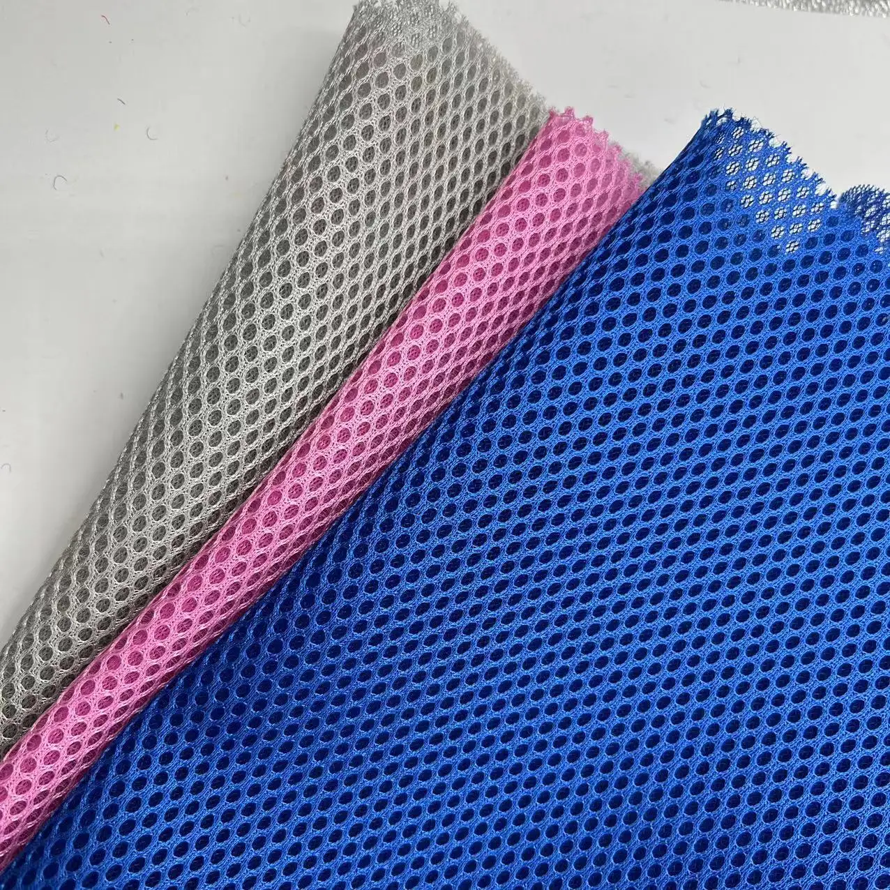 Manufacturers direct textile cloth sports elastic 100Polyester sandwich Fabric 3d air mesh fabric blanket shoes bags mattresses