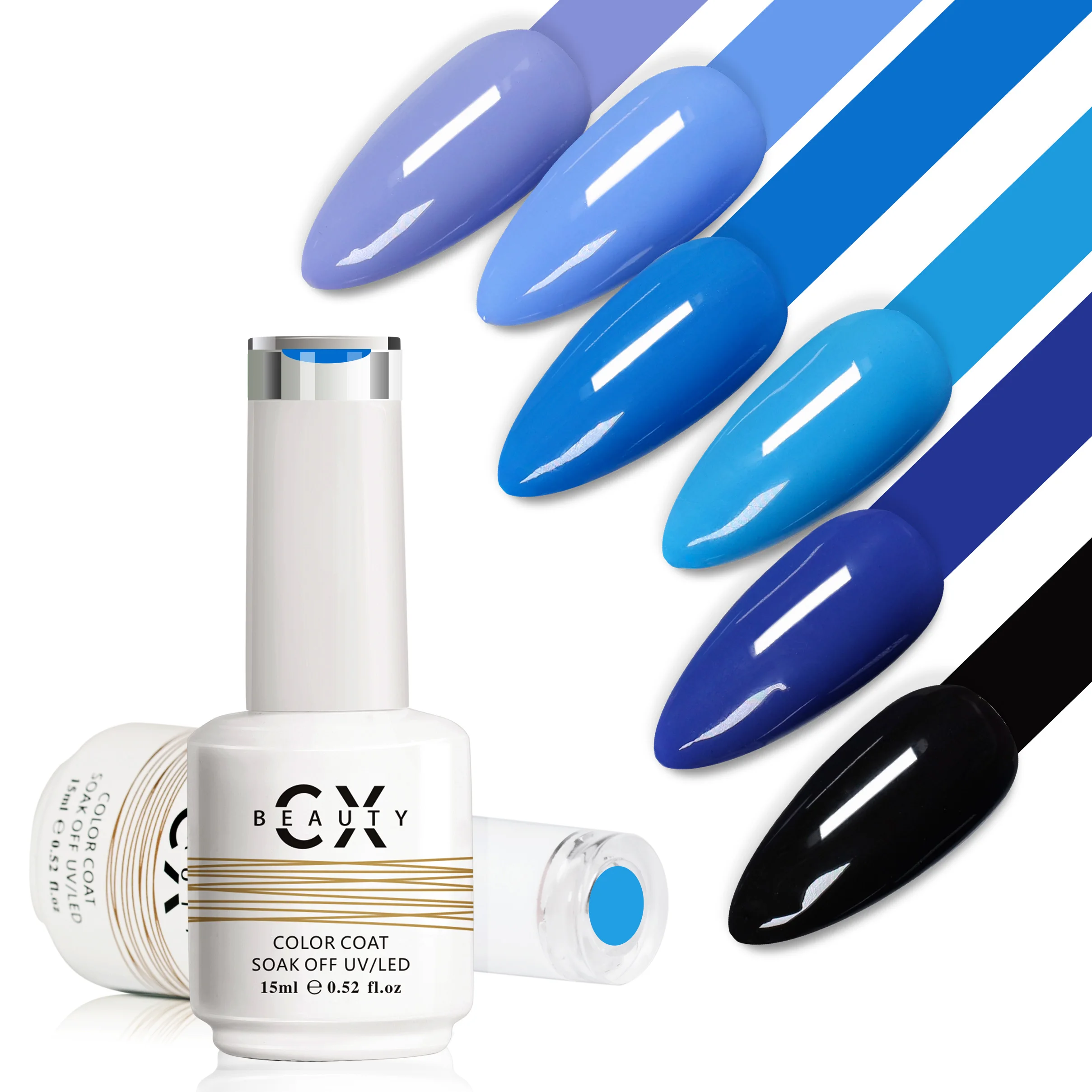 Caixuan professional nail art 282 pure color soak off uv gel nail polish permanent color UV nail Polish