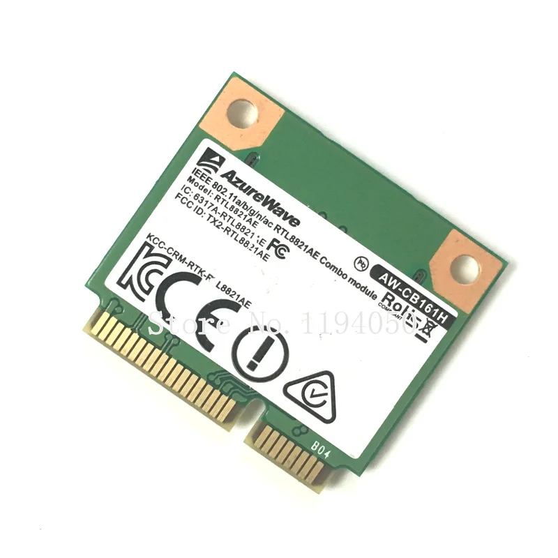  Двухдиапазонный Realtek RTL8821 AW-CB161H Wi-Fi Wlan Card беспроводная сетевая карта BT 4 0 комбо беспроводной Половина Mini PCI-E адаптер 433 Мбит/с