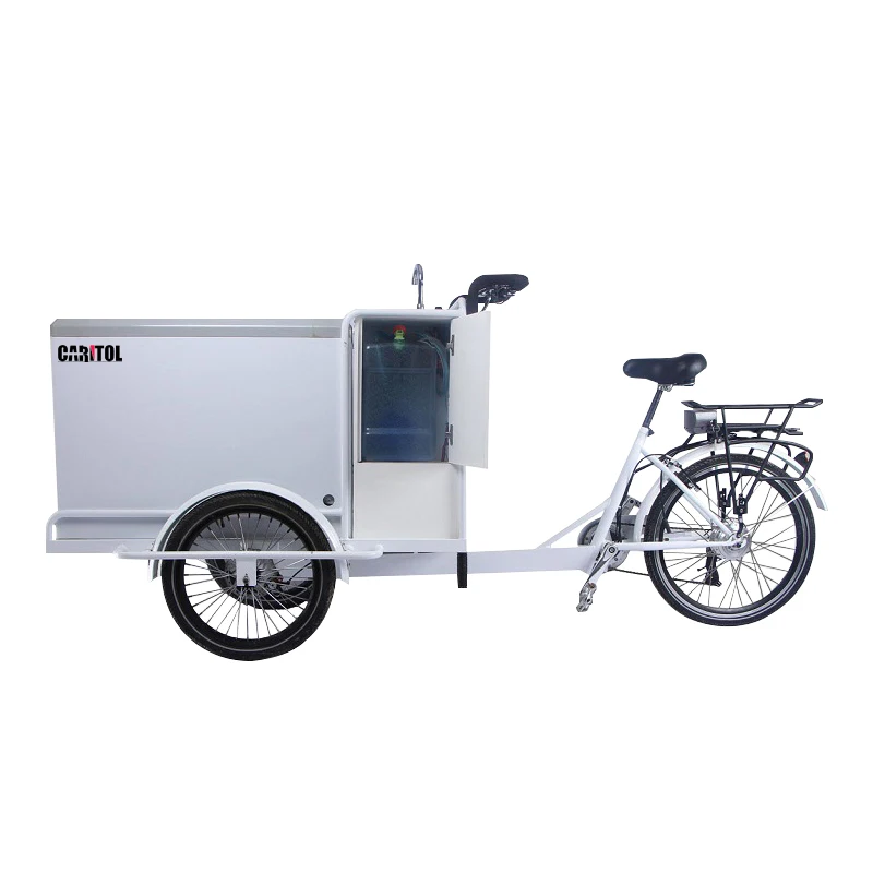 250w Motor Electric Tricycles Food Bike Tuktuk Tricycle Food Vending Carts For Sale Ice Cream Bike