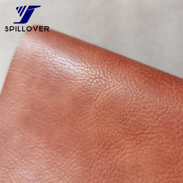 Vintage Litchi Grain Pattern leather Water-Based Leather Pu leather for shoes, boots etc.