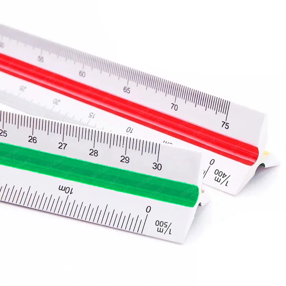 SINOART Plastic 15cm 30cm Scale Ruler for Blueprints Architect Drafting Architectural Engineer