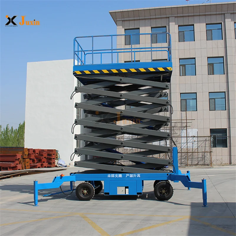 Mobile scissor loading and unloading console climbing ladder hydraulic lifting machinery electric scissor freight elevator