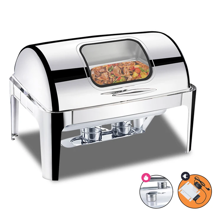 Прямая поставка с завода электрическая нагревательная Буфетная плита из нержавеющей стали со стеклянной крышкой оборудование буфетные блюда