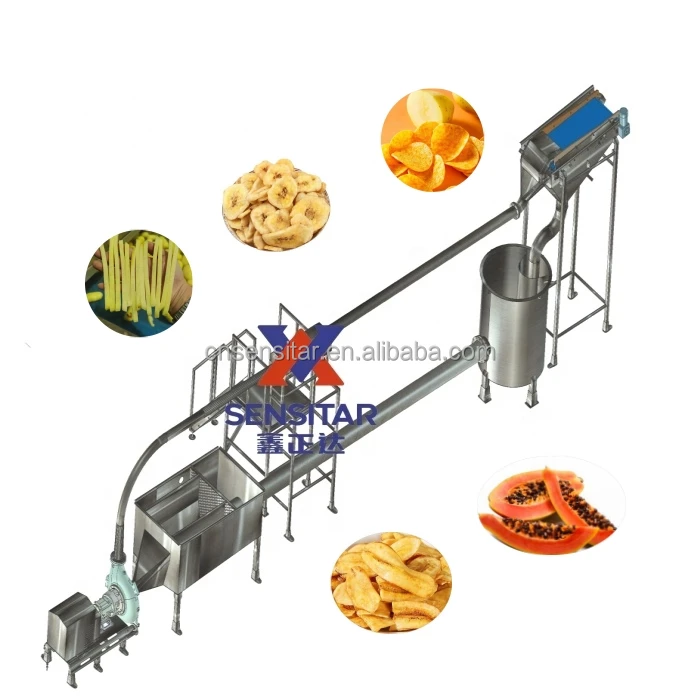 Industrial fried potato chips frozen potato production line China automatic slice potato and banana chips making machine