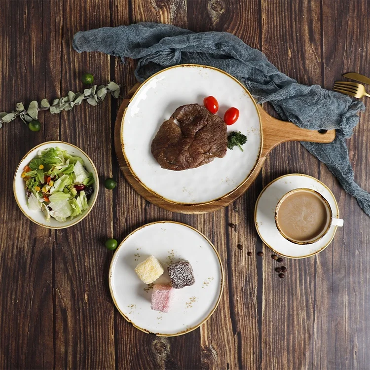  Оптовая продажа Дешевые OEM crockeries лоза Porcelana vajillas De Colores ресторан сервиз из фарфора высокого качества посуда Vajilla Cermica