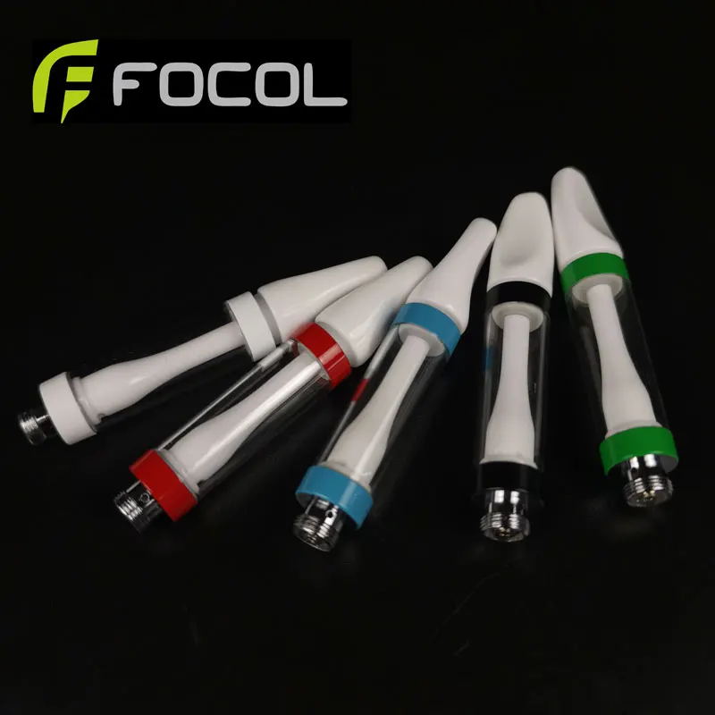 
Focol Brand Full Ceramic Thread 1.0ml Ceramic Tip Electronic Cigarette Vape Cartridges 