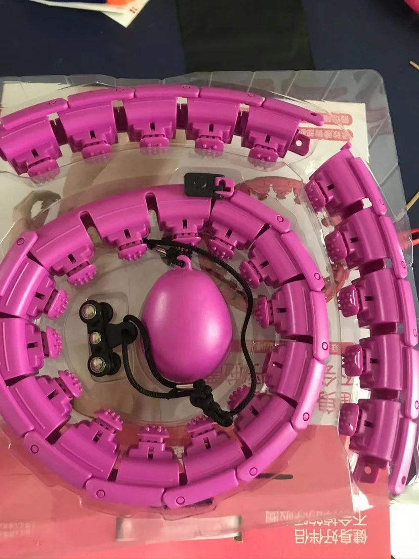 Deluxefit deluxe pink spring 5 lb slimming body hula ring weighted detachable intelligent smart hoola hoops sports