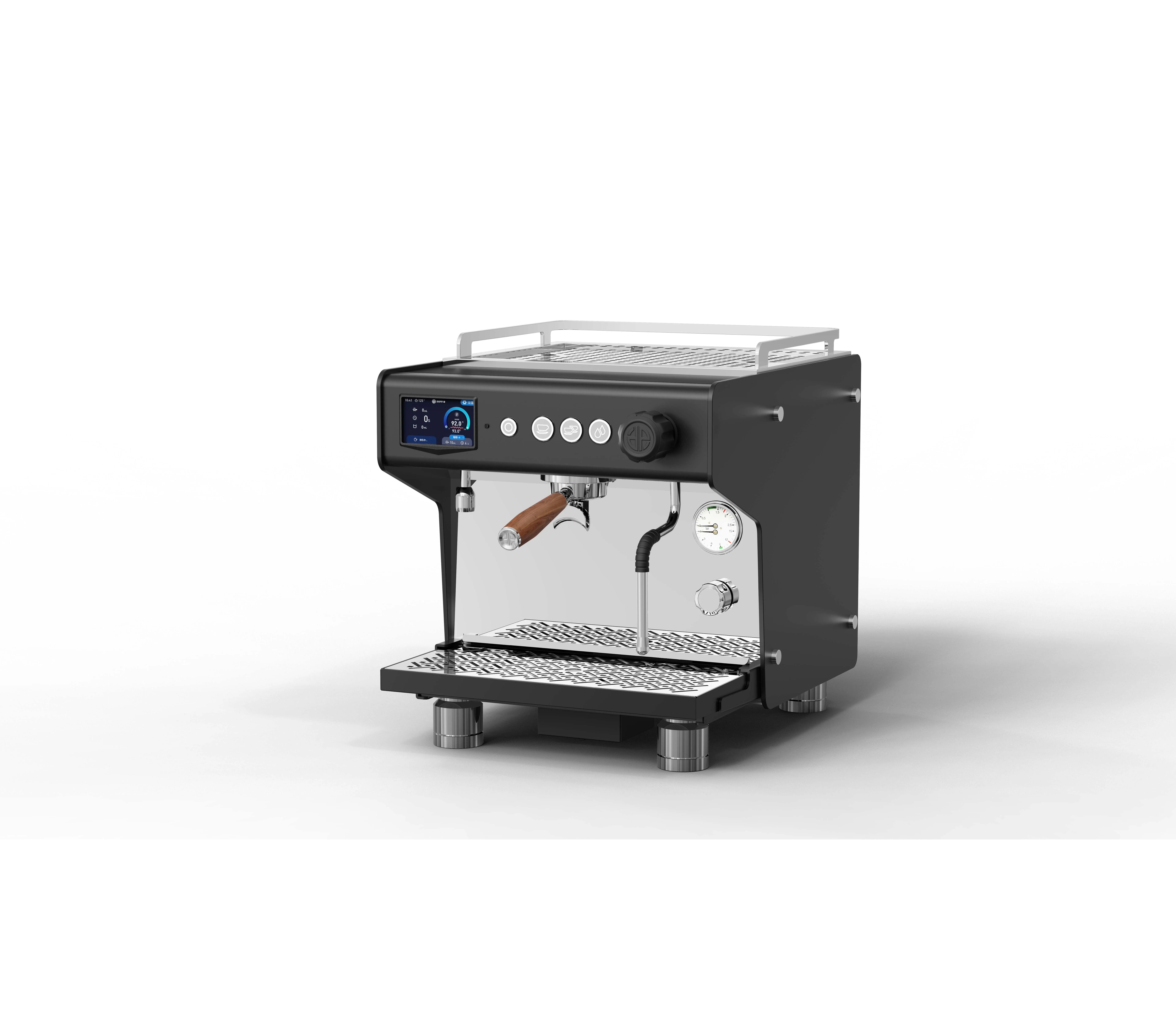 One Group Semi-automatic Commercial 9 bar Stainless Steel Espresso Coffee Machine with Flow Control