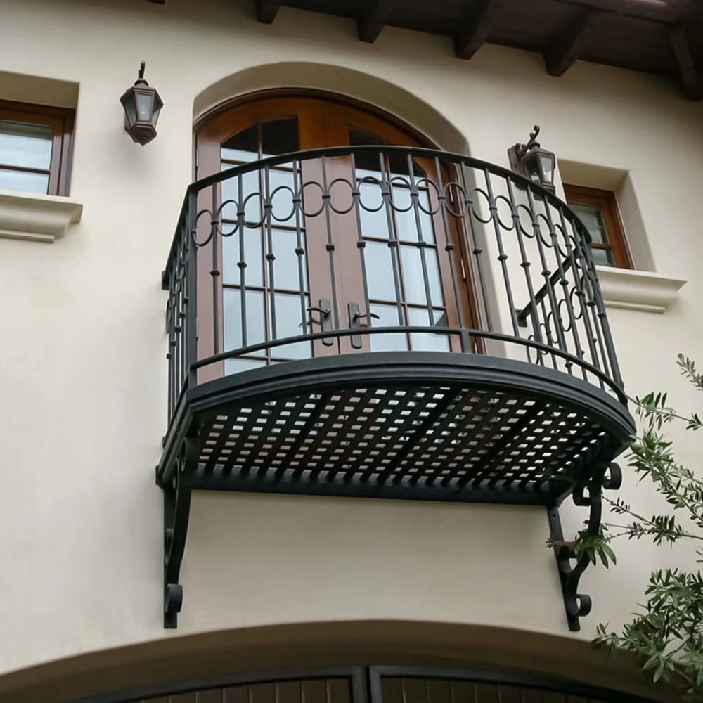 Luxury Wrought Iron Handrails Indoor Stairs Iron Railing Custom Iron Stair Railing
