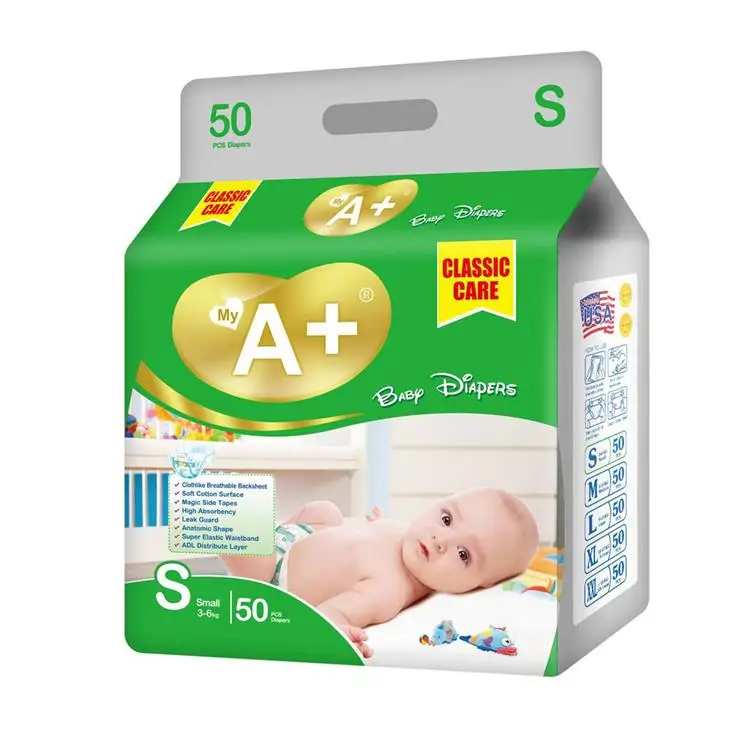 AAAA Quality High Absorbent Super Dry Disposable Baby Diapers Nappies With Competitive Price