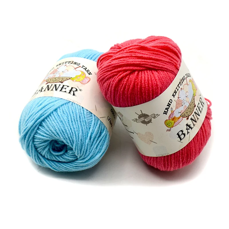 Amazon hilos пункт «кроше» 3 слоя молочная хлопковая пряжа из 100% акриловое волокно крючком пряжа для ручного вязания