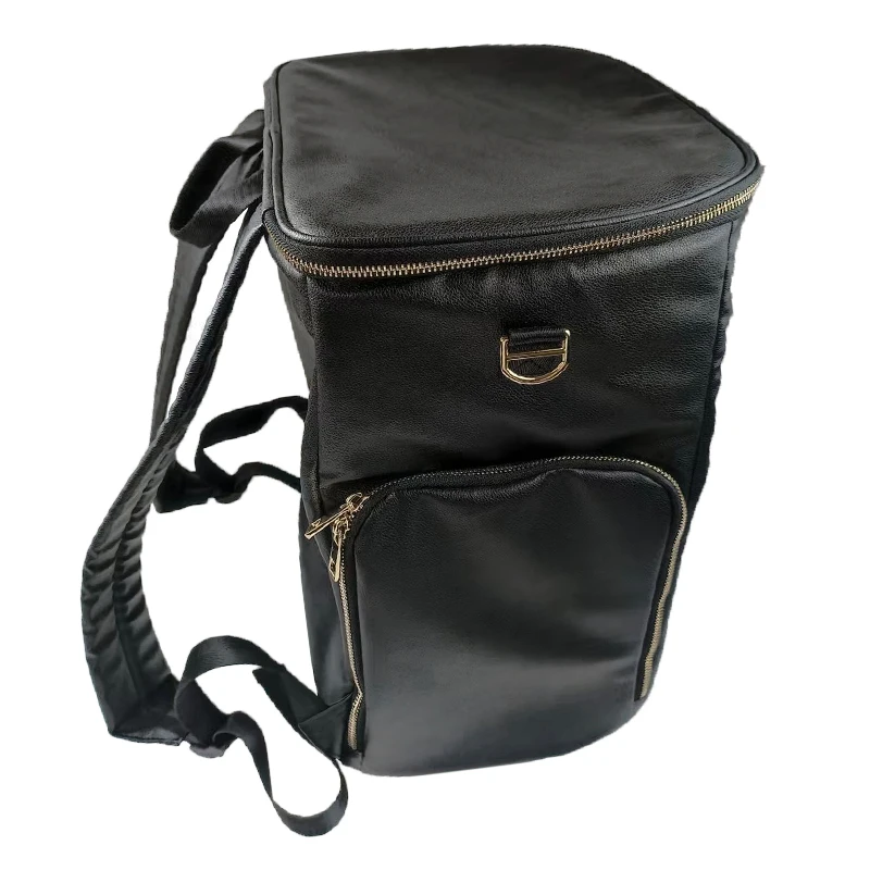 Manufacturer Wholesale Commercial Quality Insulated Food Delivery Waterproof PU Leather Golden Aluminum Foil Backpack Cooler