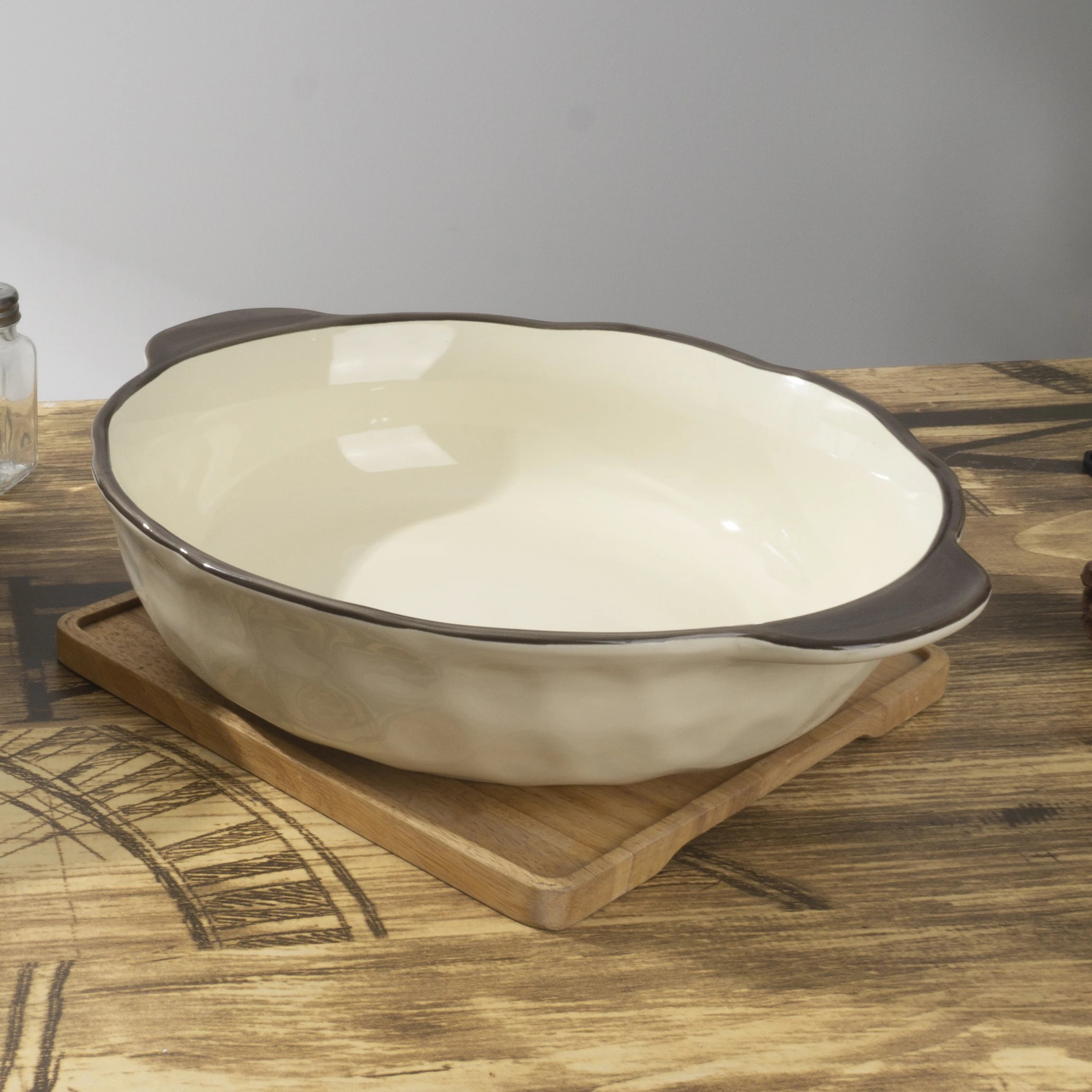 Ceramic Tureen Fine Porcelain Rice Soup Bowl with Cover