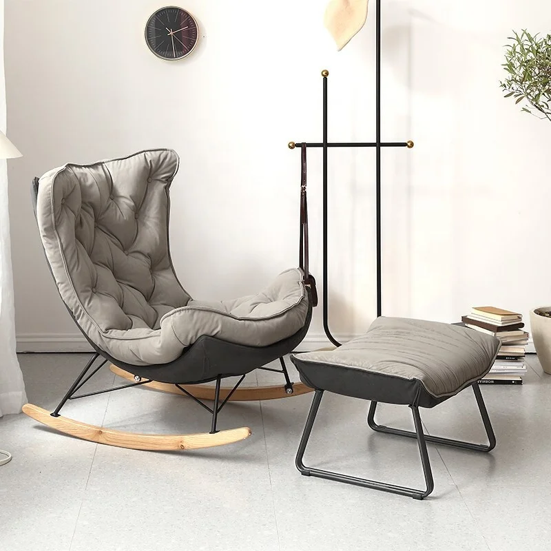 patio furniture adult cushion zero gravity metal frame footrest arm sofa relax wood base rocking recliner chair for living room