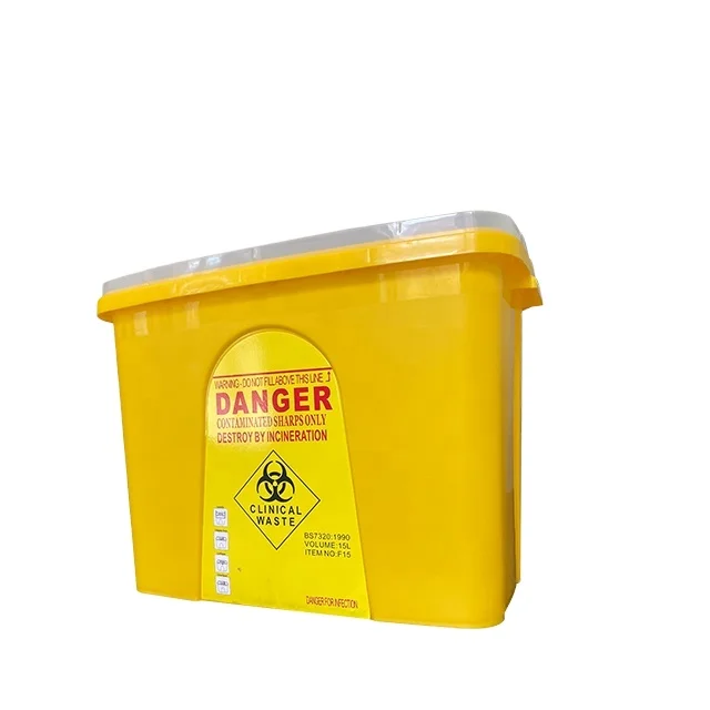 Высококачественный пластиковый медицинский контейнер для заточки для больницы, медицинский контейнер для заточки с биологической защитой для шприцевой иглы