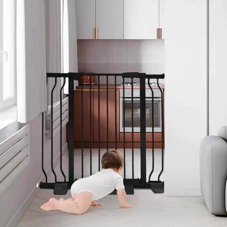 Chocchick Custom Expandable Width Stairs Barrier Metal Material Kids Protection Portable Fence Safety Baby Gate