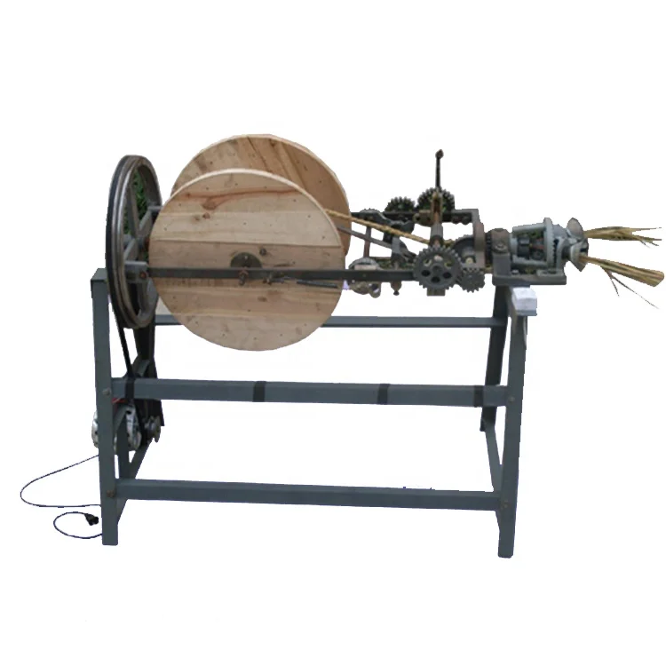 High quality rice straw rope weaving machine hay band pinning straw rope winding machine