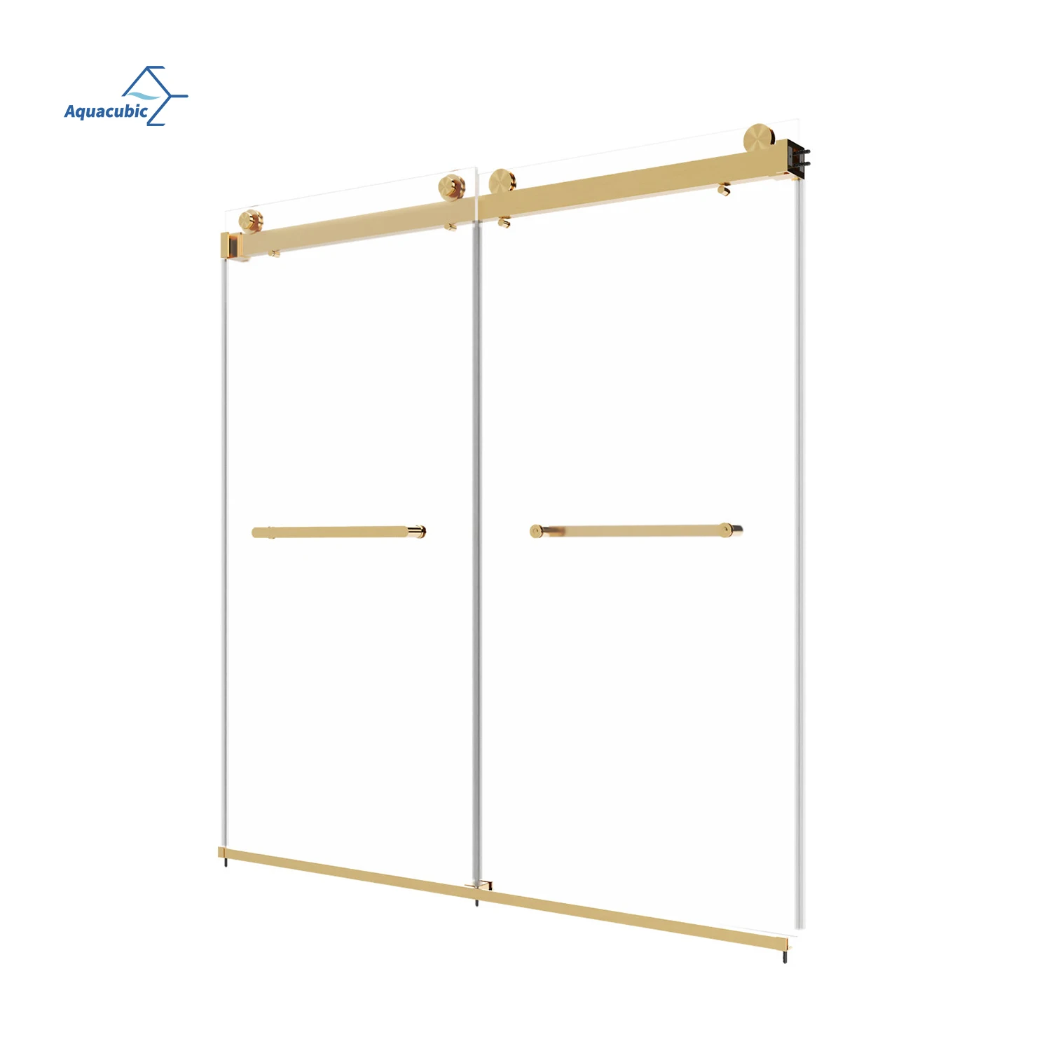 High Quality Sliding Stainless Steel Shower Screen Rail System Glass Shower Door for bath tub