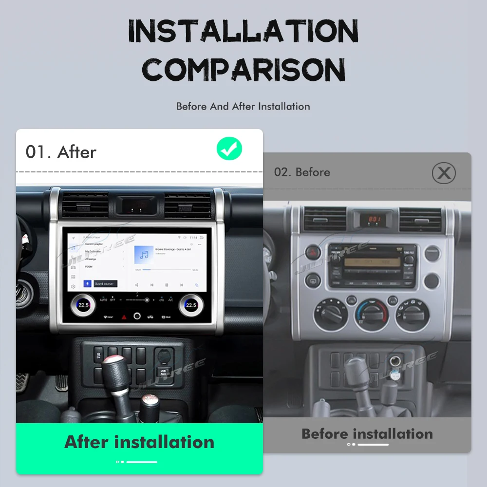 13.3 Inch carplay For Toyota cruiser FJ 2007-2024 car radio Touch Screen Car GPS Navigation Android 13  multimedia player