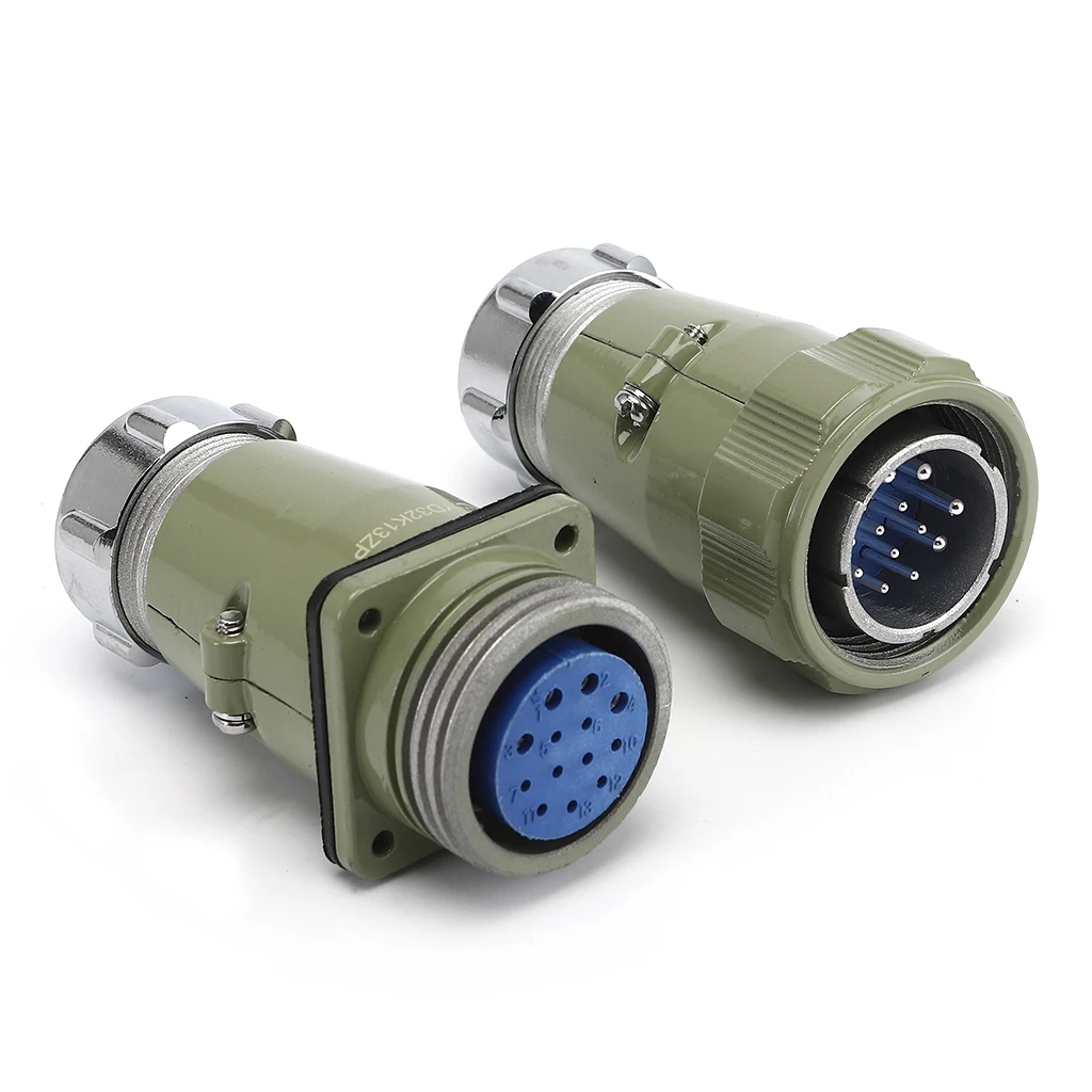 Yd Series 5 Pin Right Angle Reversed Plug With 5 Hole 2 Hole Flange Socket Aviation Connector