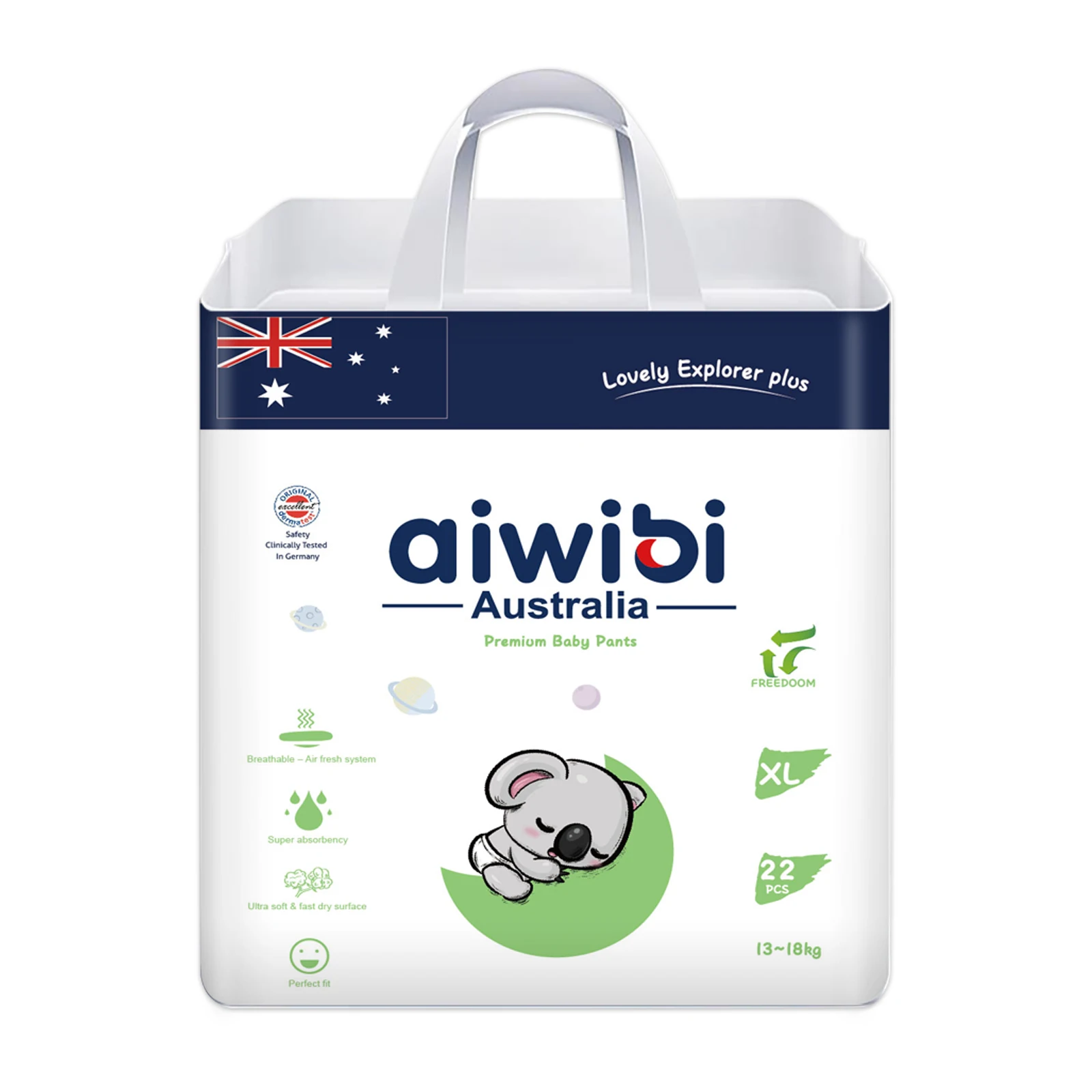 AIWIBI baby diaper custom and OEM full size baby nappy diapers hot diaper market with best price