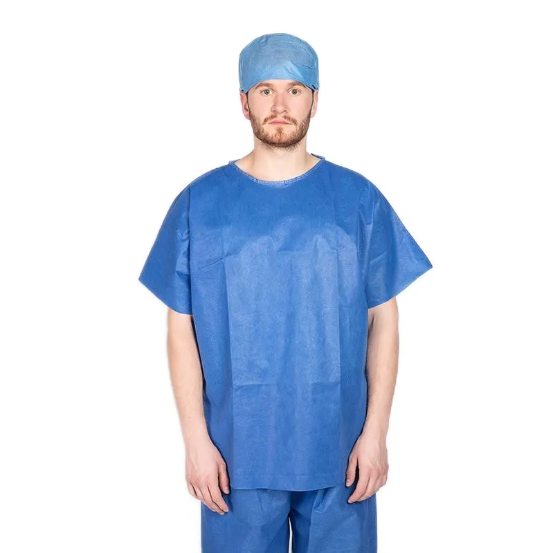 Customized Nursing Disposable Scrubs Suit Medical Nonwoven Scrub Suit PP SMS Hospital Uniforms