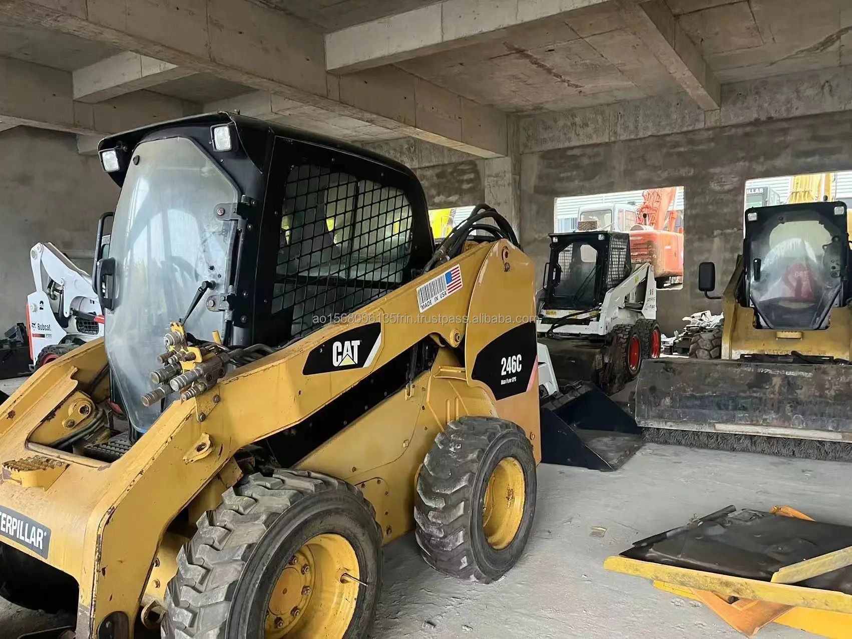 Manufacturer Mini Loader 4WD Tractor Caterpillar 246C, compact USA made mini 1ton wheel loader skid steer loader