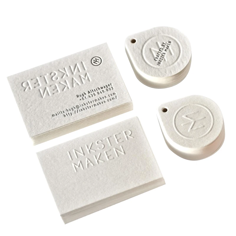 Luxury Custom Printing Embossed 500gsm 800gsm Cotton Paper Cardboard Name Business Card