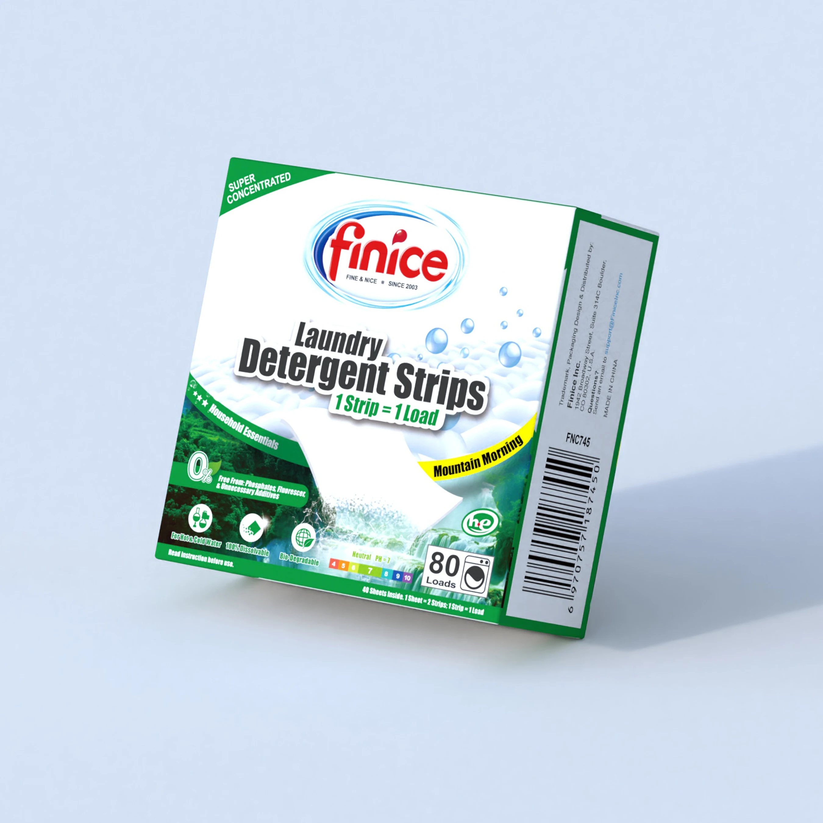 FNC745 finice laundry soap and softner sheets special shape laundry sheet plant based