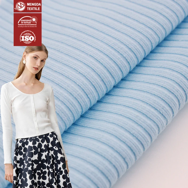 4*3 RIB type cotton lycra fabric spandex fabric stock 97% cotton 3% spandex fabric