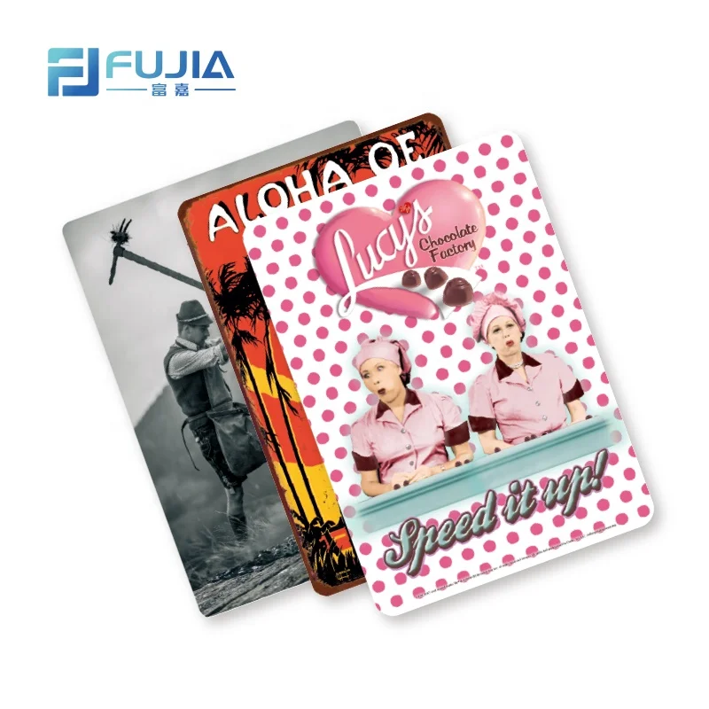 Decor advertising promotional Custom wholesale emboss Vintage Retro antique wall hanging tin plaque poster metal sign