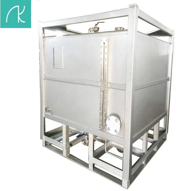 Резервуар ibc для хранения растворителей из нержавеющей стали, 2000 л