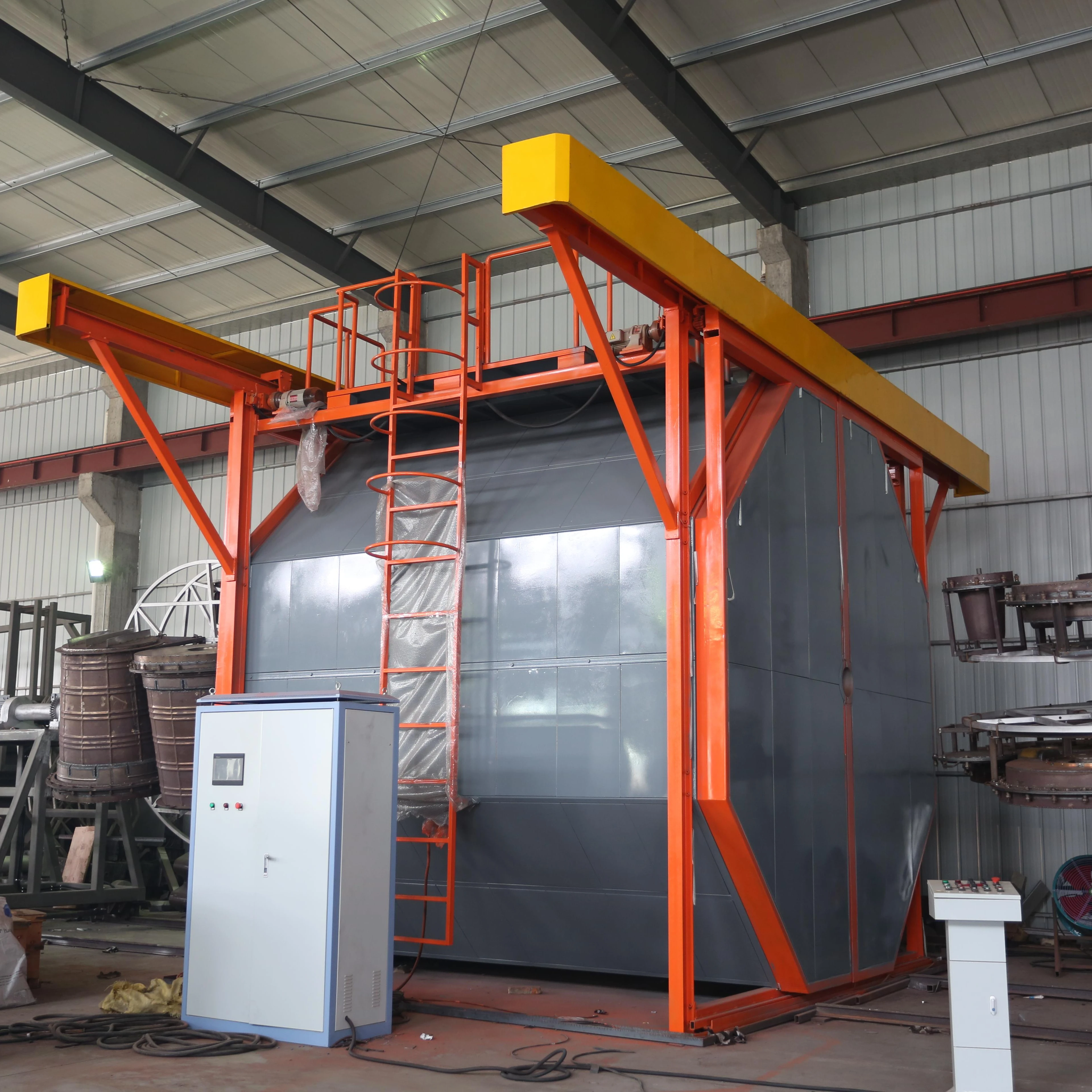 
BF-4000CS Shuttle type plastic oven rotomolding machine 