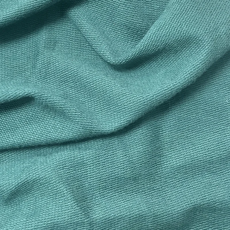 Premium 230gsm 100% Cotton Gradient Jacquard Towelling Acid Washed Effect Antibacterial Cotton French Terry Fabric