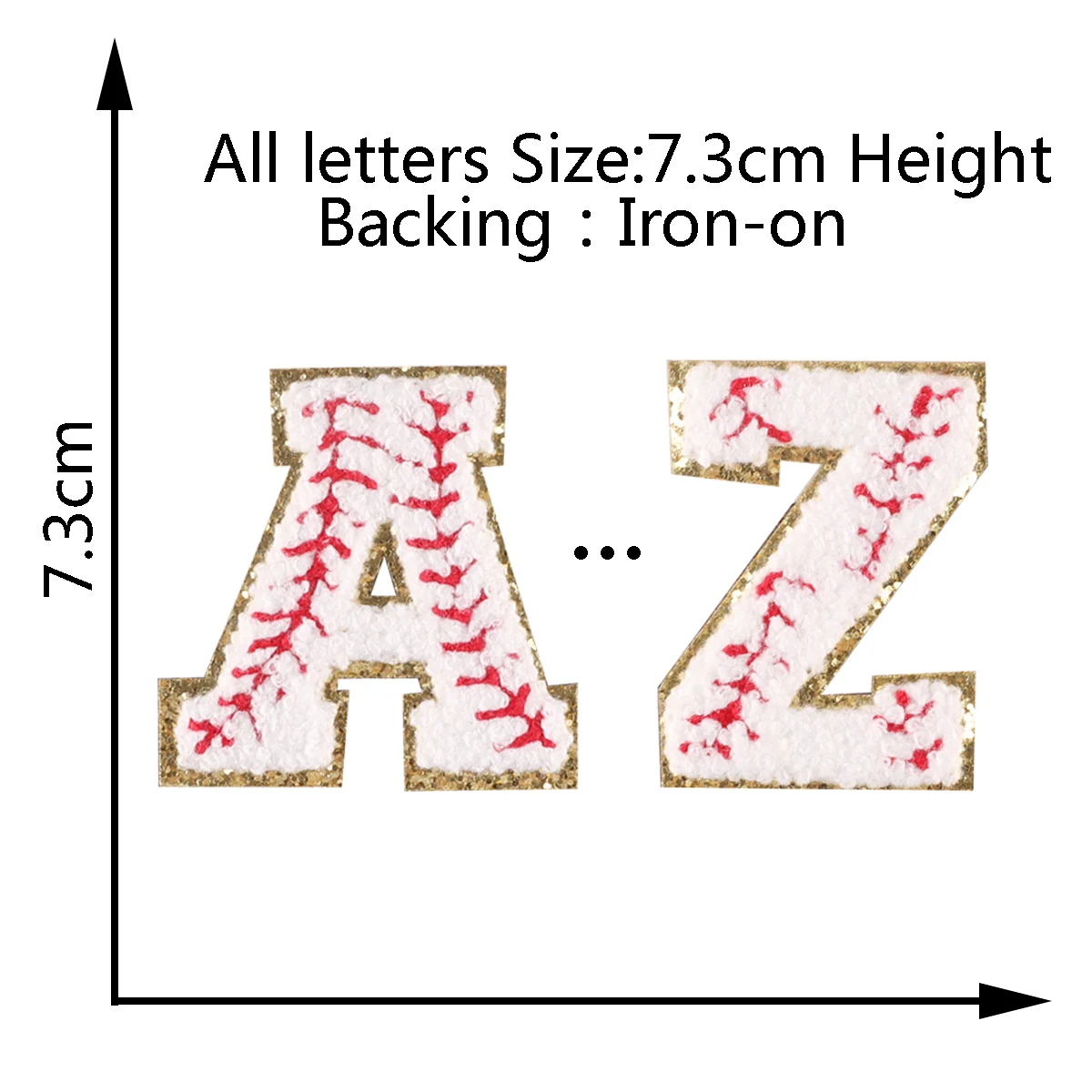 Оптовая продажа блестящие бейсбольные нашивки с цифрами и буквами высота 7 см