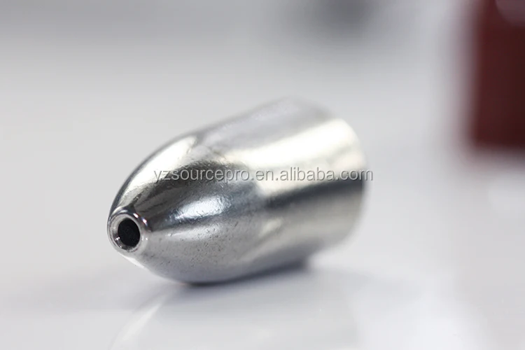 Wholesale high quality tungsten fishing bullet weights unpainted tungsten weight
