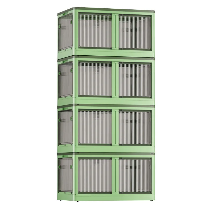 1 PCS Foldable Storage Cabinet Storage Containers Folding Storage Box Collapsible Double Door File Cabinet