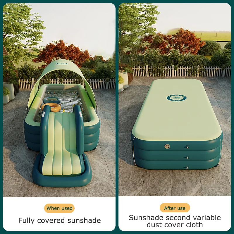 PVC automatic inflatable outdoor kids toy pool inflatable swimming pool for children