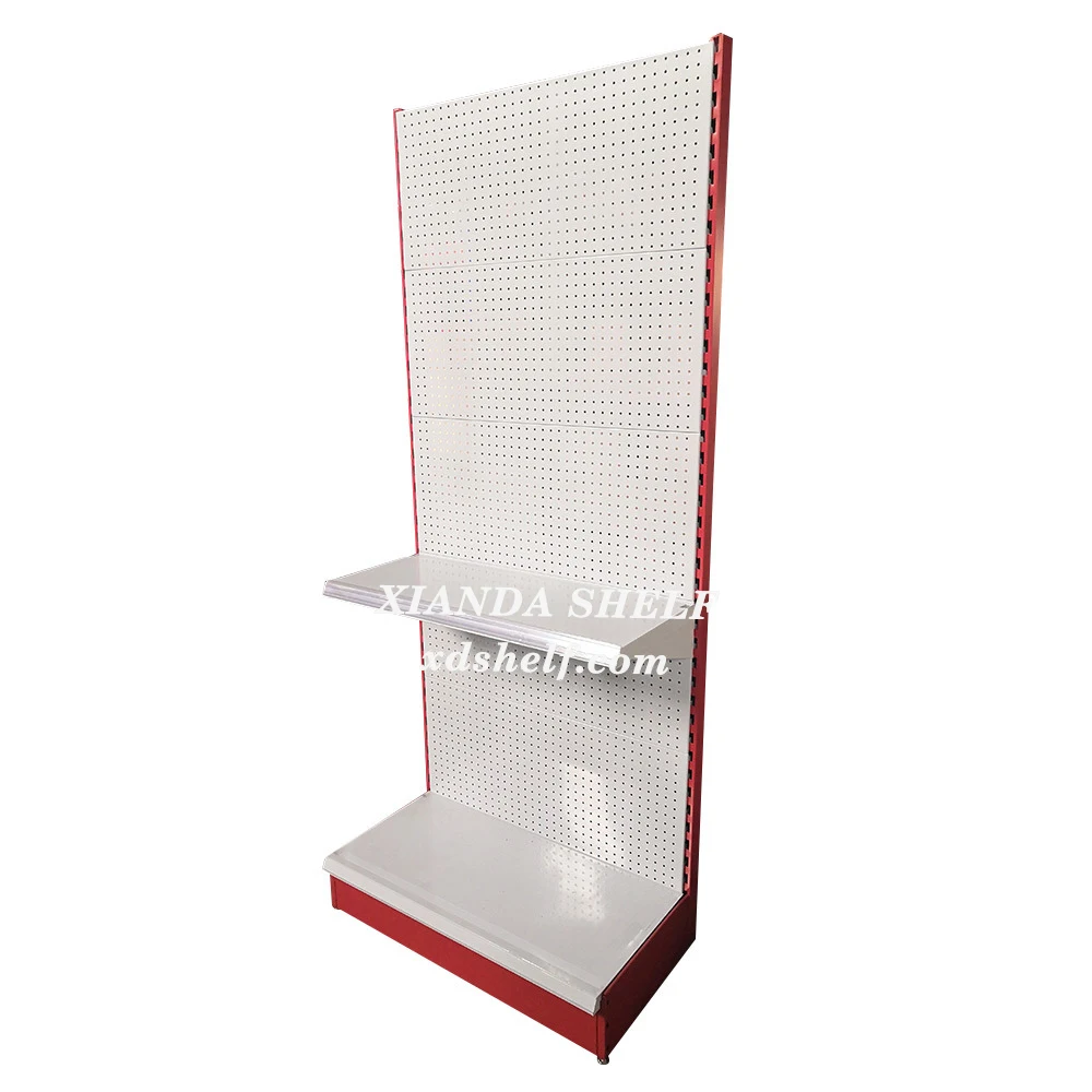 Export Back Netting Gondola Shelving Rack Modular Grid Shelf Wire Mesh Supermarket Display Shelving