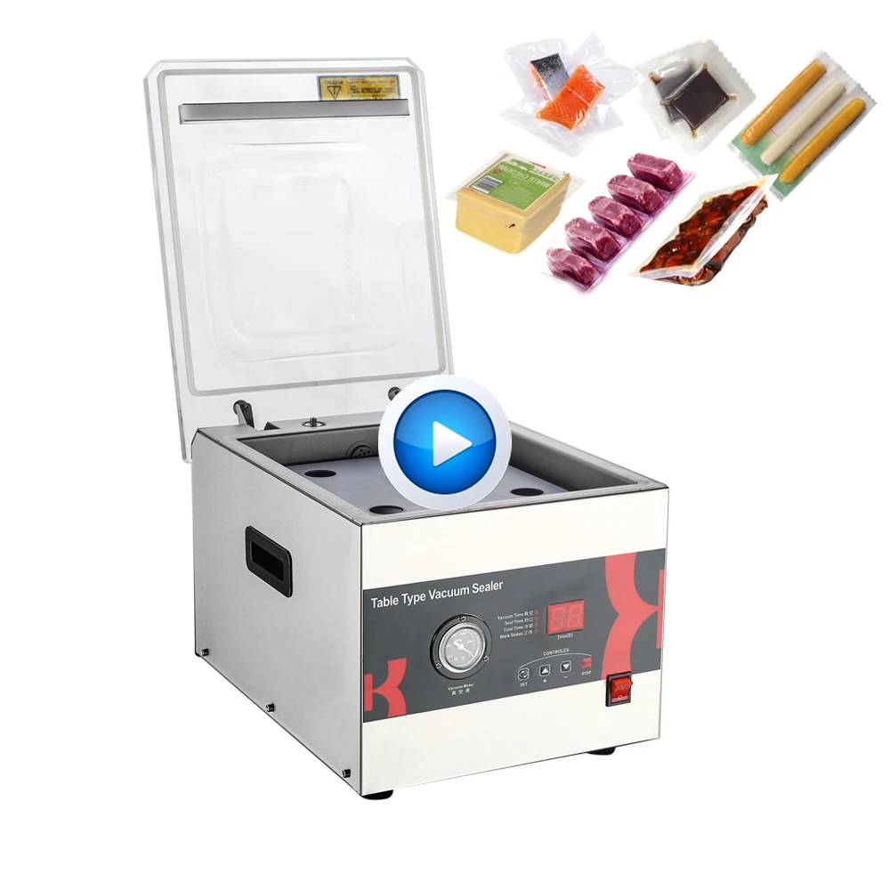 Bespacker DZ-260C peanut beef meat fish seeds tabletop industrial chamber food vacuum sealing sealer packing machine