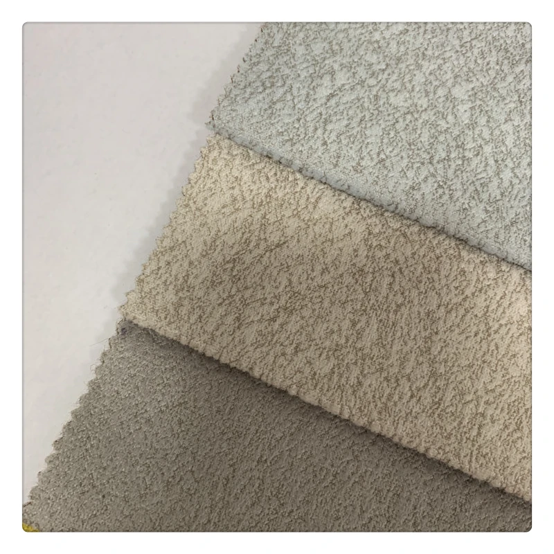 Embossed flower design microfiber micro velboa velvet upholstery sofa fabric