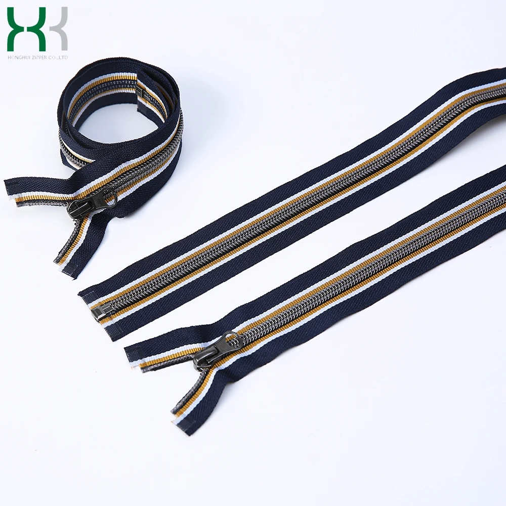 Factory Wholesale open end colourful thread polyester nylon zippers for children clothes