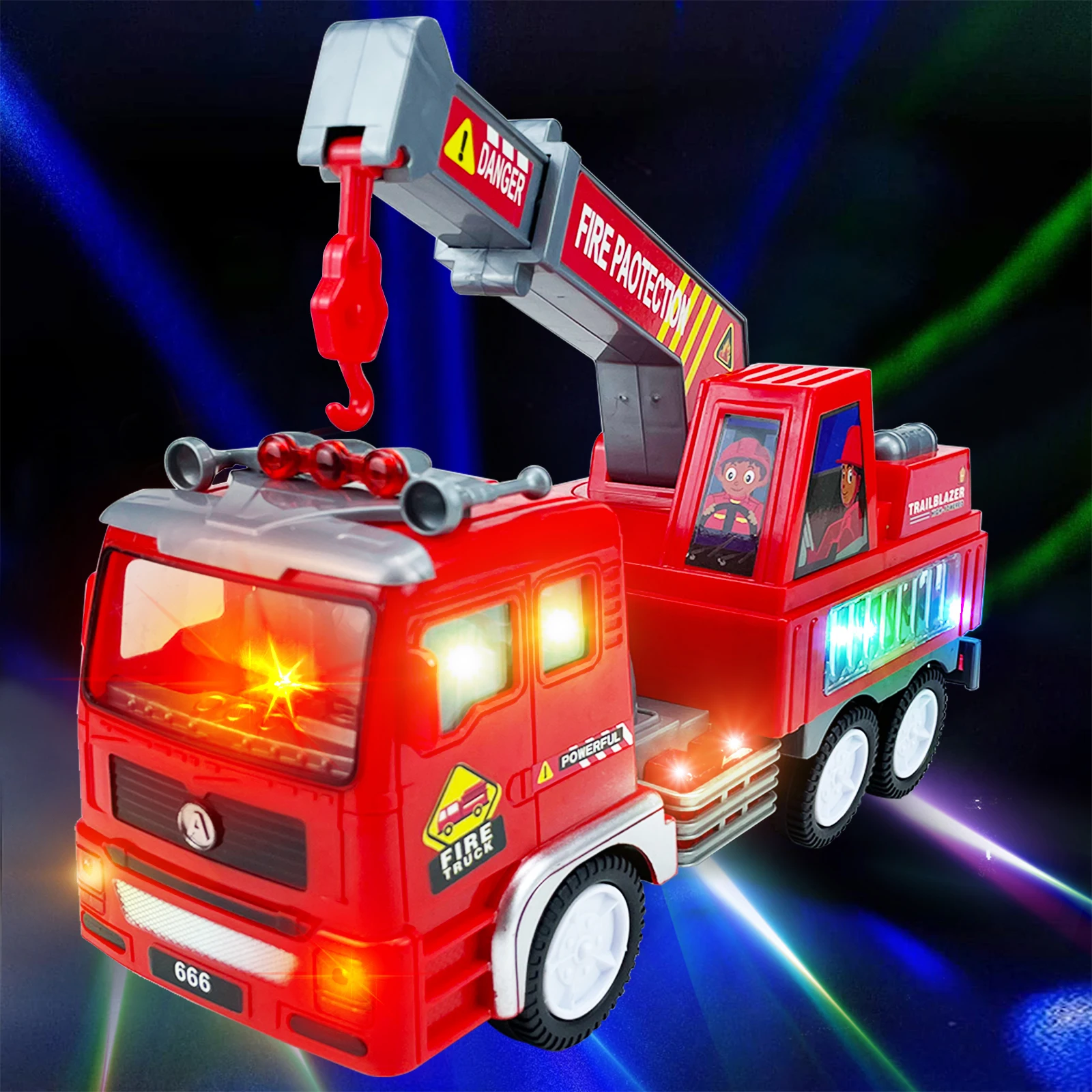 New 1:18 Electric car Construction crane toys telescopic crane toy with light