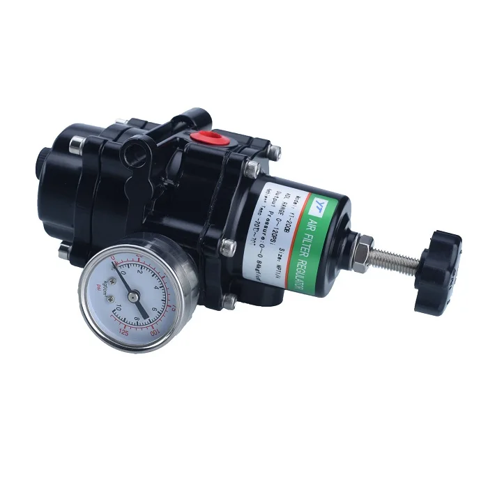 1/4 YT200B YT205 5 Micron Aluminum Stainless Steel Air Treatment Unit Air Filter Regulator