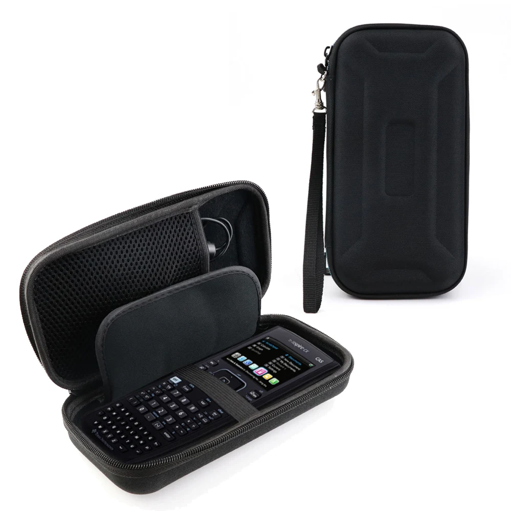 Fumao Hard Graphing Calculator Carrying Case for Texas Instruments TI-84 Plus CE Extra Zipped Pocket for Manual,Pencil, Ruler